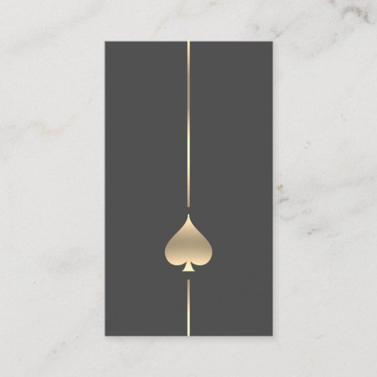 Minimaal Gold Spade-symbool Visitekaartje (Voorkant)
