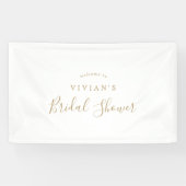 Minimaal Gold Vrijgezellenfeest Welkom Spandoek (Horizontaal)