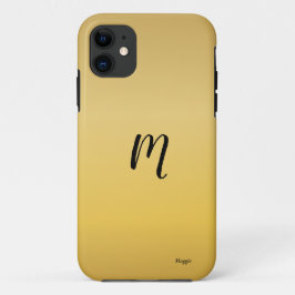 Minimaal golden blank Monogram Case-Mate iPhone Case