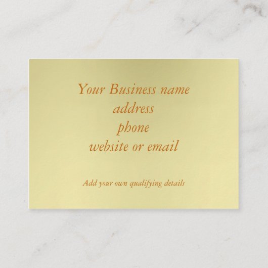 Minimaal Golden Business Vijftig Dollar Cadeau Kaa Kortingskaartje (Achterkant)