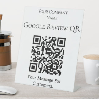 Minimaal Google Review QR-tafelbord Reclamebord Met Voetstuk