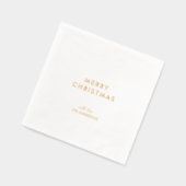 Minimaal Goud Folie Prettig Kerstfeest Servetten (Links)