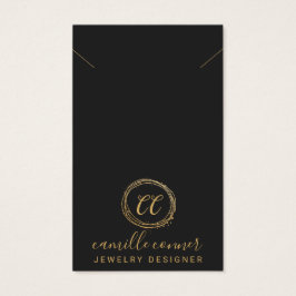 Minimaal Goud Monogram Sieraden Designer Ketting Visitekaartje