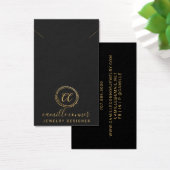 Minimaal Goud Monogram Sieraden Designer Ketting Visitekaartje (Bureau)