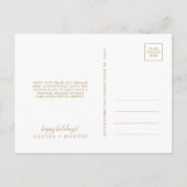 Minimaal goud ooit na Pas getrouwd Hartelijk dank Feestdagenkaart (Achterkant)