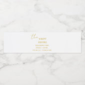 Minimaal goud wit de nacht voor bruiloft waterfles etiket (Enkel label)