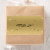 Minimaal gouden achtergrond metalen look acryl etiket (Insitu)