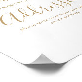 Minimaal Gouden Babyshower Envelop Bordje Poster (Hoek)