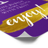 Minimaal gouden elegante bruidsbrunch Mimosa Bar b Poster (Hoek)