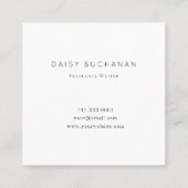 Minimaal gouden Lijsten vierkant Visitekaartje (Achterkant)