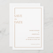 Minimaal gouden schrift Moslim bruiloft Save The D Save The Date (Voorkant / Achterkant)