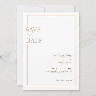 Minimaal gouden schrift Moslim bruiloft Save The D Save The Date