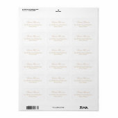 Minimaal gouden stijlvolle kalligrafie huwelijksad etiket (Full Sheet)
