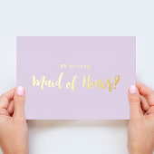 Minimaal goudfolie bruidsmeisje voorstel Kaart