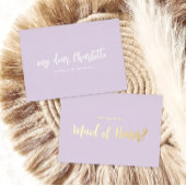 Minimaal goudfolie bruidsmeisje voorstel Kaart