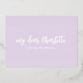 Minimaal goudfolie bruidsmeisje voorstel Kaart (Achterkant)