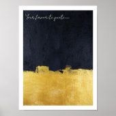 Minimaal goudzwart abstract schilderij muurkunst poster (Voorkant)