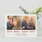 Minimaal grafisch | 2 Uitstel van het huwelijk op Kaart (Staand voorkant)