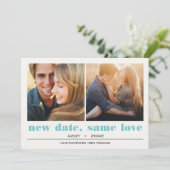 Minimaal grafisch | 2 Uitstel van het huwelijk op  Kaart (Staand voorkant)