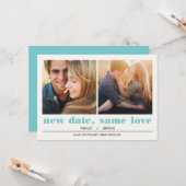 Minimaal grafisch | 2 Uitstel van het huwelijk op  Kaart (Voorkant / Achterkant in situ)