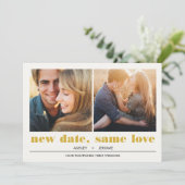 Minimaal grafisch | 2 Uitstel van het huwelijk op  Kaart (Staand voorkant)