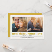 Minimaal grafisch | 2 Uitstel van het huwelijk op  Kaart (Voorkant / Achterkant in situ)