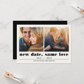 Minimaal grafisch | 2 Uitstel van het huwelijk op  Kaart (Voorkant / Achterkant in situ)