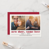 Minimaal grafisch | 2 Uitstel van het huwelijk op  Kaart (Voorkant / Achterkant in situ)