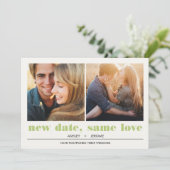 Minimaal grafisch | 2 Uitstel van het huwelijk op  Kaart (Staand voorkant)