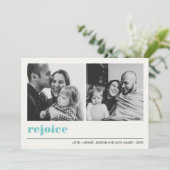 Minimaal grafisch | Foto Rejoice Merry 2 Kaart (Staand voorkant)