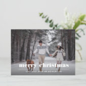 Minimaal grafisch | Gele kerstfoto Kaart (Staand voorkant)