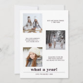 Minimaal grafisch | Jaar van review 3 Fotocollage Kaart (Voorkant)