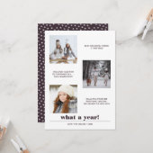 Minimaal grafisch | Jaar van review 3 Fotocollage Kaart (Voorkant / Achterkant in situ)