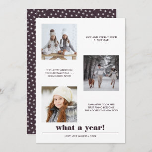 Minimaal grafisch   Jaar van review 3 Fotocollage Kaart