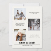 Minimaal grafisch | Jaar van review 3 Fotocollage Kaart (Voorkant)