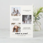 Minimaal grafisch | Jaar van review 3 Fotocollage Kaart (Staand voorkant)