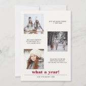 Minimaal grafisch | Jaar van review 3 Fotocollage Kaart (Voorkant)
