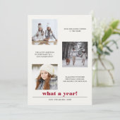 Minimaal grafisch | Jaar van review 3 Fotocollage Kaart (Staand voorkant)