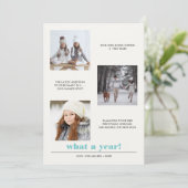 Minimaal grafisch | Jaar van review 3 Fotocollage Kaart (Staand voorkant)