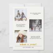 Minimaal grafisch | Jaar van review 3 Fotocollage Kaart (Voorkant)