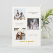 Minimaal grafisch | Jaar van review 3 Fotocollage Kaart (Staand voorkant)