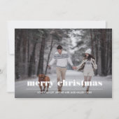 Minimaal grafisch | kerstfoto Aqua | Kaart (Voorkant)