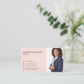 Minimaal grafisch professioneel verticaal fotopict visitekaartje (Staand voorkant)