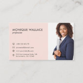 Minimaal grafisch professioneel verticaal fotopict visitekaartje (Voorkant)