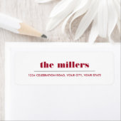 Minimaal grafisch | Ruby red Hipster Etiket (Insitu)