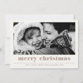 Minimaal grafisch | Sand Merry-kerstfoto Kaart (Voorkant)