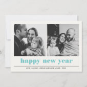 Minimaal grafisch | Vrolijk nieuwjaar collage 2 Fo Kaart (Voorkant)