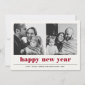 Minimaal grafisch | Vrolijk nieuwjaar collage 2 Fo Kaart (Voorkant)