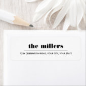 Minimaal grafisch | Zwarte en witte heipster Etiket (Insitu)