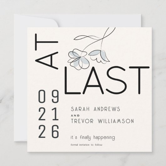 Minimaal Grappig Modern Bloemig Stofachtig Blauwe  Kaart (Voorkant)